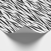 Tiger Animal Muster Hochzeit Weiß nahtlos Geschenkpapier (Ecke)