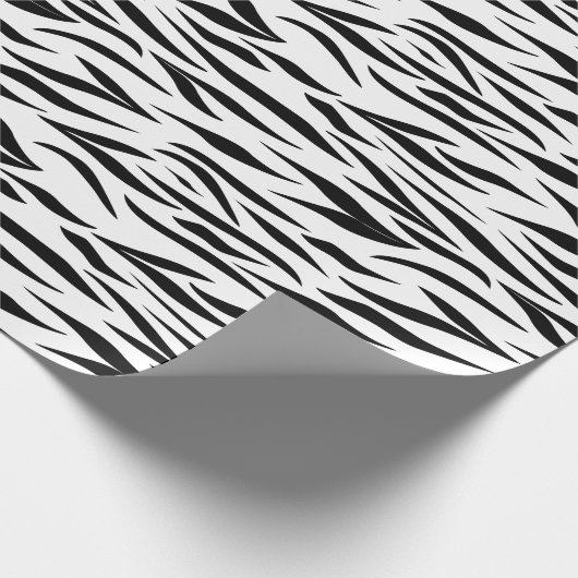 Tiger Animal Muster Hochzeit Weiß nahtlos Geschenkpapier (Ecke)