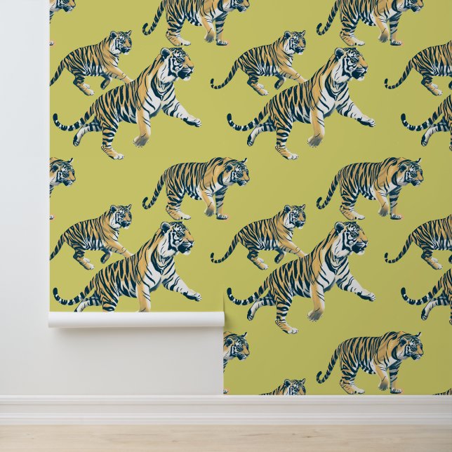 Tiger Animal Pattern Jungle Tapete (Anwendung)