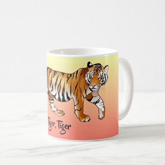 Tiger Animal Pattern Tasse (VorderseiteRechts)