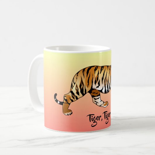 Tiger Animal Pattern Tasse (Vorderseite Links)