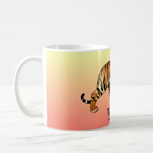 Tiger Animal Pattern Tasse (Links)