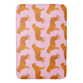 Tiger Animal Pink Modern Badematte (Vorderseite Vertikal)