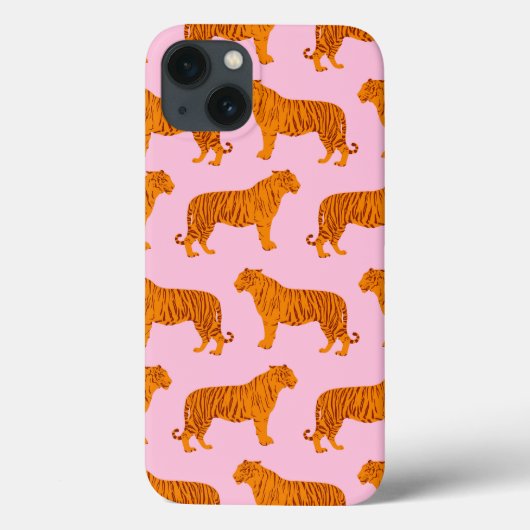 Tiger Animal Pink Modern Case-Mate iPhone Hülle (Rückseite)