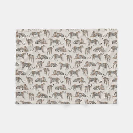 Tiger Animal Pink Modern Fleecedecke (Vorderseite (Horizontal))