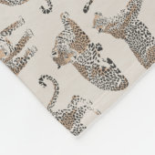 Tiger Animal Pink Modern Fleecedecke (Ecke)