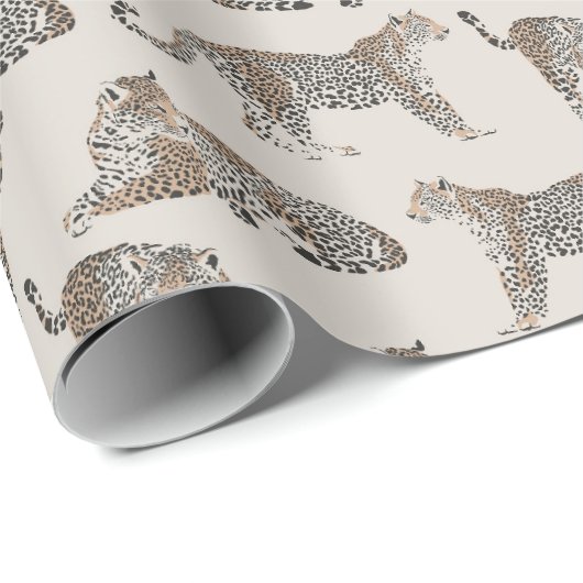 Tiger Animal Pink Modern Geschenkpapier (Rolleneckpunkt)