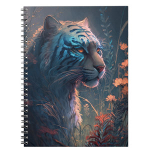 Tiger Animal Portrait Painting Wildlife Outdoor Notizblock