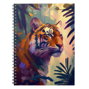 Tiger Animal Portrait Painting Wildlife Outdoor Notizblock
