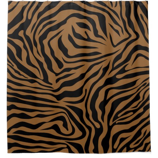 Tiger Animal Print Duschvorhang (Vorderseite)