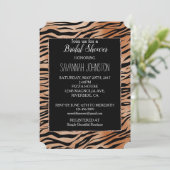 Tiger Animal Print Einladung (Stehend Vorderseite)