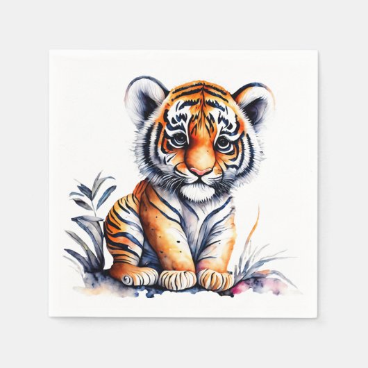 Tiger Animal Themed Party Serviette (Vorderseite)