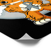 Tiger Anime Cat Dyslexie Bewusstsein Poster (Ecke)