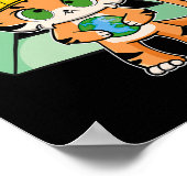 Tiger Anime Cat Earth Day Poster (Ecke)
