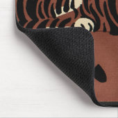 Tiger - Antike, farbenfrohe Buchillustration Mousepad (Ecke)