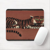 Tiger - Antike, farbenfrohe Buchillustration Mousepad (Mit Mouse)