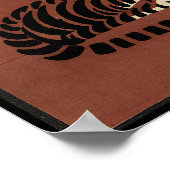 Tiger - Antike, farbenfrohe Buchillustration Poster (Ecke)