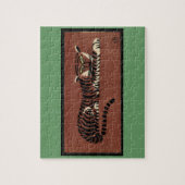 Tiger - Antike, farbenfrohe Buchillustration Puzzle (Vertikal)