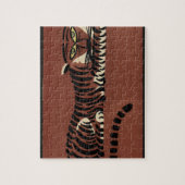 Tiger - Antike, farbenfrohe Buchillustration Puzzle (Vertikal)