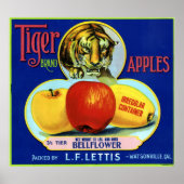 Tiger Apples Watsonville Kalifornien Poster (Vorne)