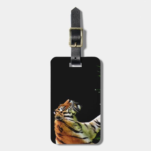 Tiger Approaching - Wildtierarbeiten Gepäckanhänger (Vorderseite vertikal)