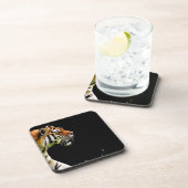 Tiger Approaching - Wildtierarbeiten Getränkeuntersetzer (Rechte Seite)