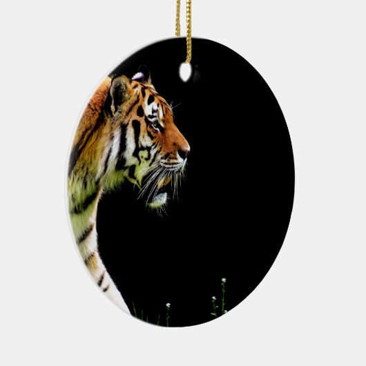 Tiger Approaching - Wildtierarbeiten Keramik Ornament (Rechts)