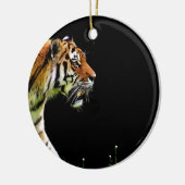 Tiger Approaching - Wildtierarbeiten Keramik Ornament (Links)