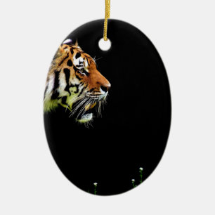 Tiger Approaching - Wildtierarbeiten Keramikornament