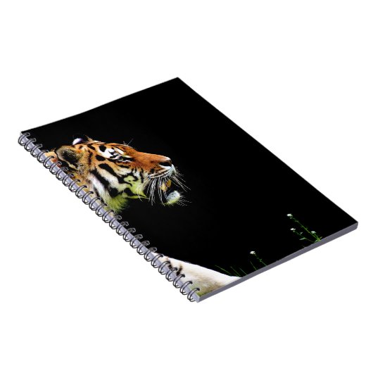 Tiger Approaching - Wildtierarbeiten Notizblock (Rechte Seite)