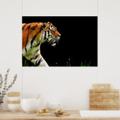 Tiger Approaching - Wildtierarbeiten Poster (Küche)