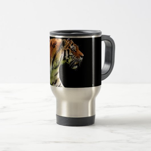Tiger Approaching - Wildtierarbeiten Reisebecher (VorderseiteRechts)