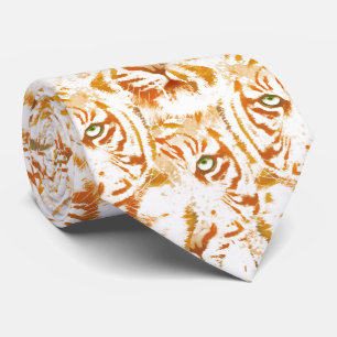 Tiger-Aquarell-Gesichts-Muster Krawatte
