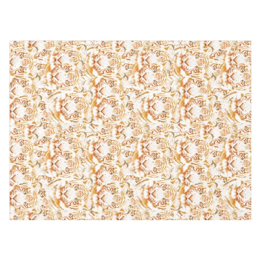 Tiger-Aquarell stellt Muster gegenüber Tischdecke (Vorderseite (Horizontal))