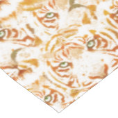 Tiger-Aquarell stellt Muster gegenüber Tischdecke (Schrägansicht)