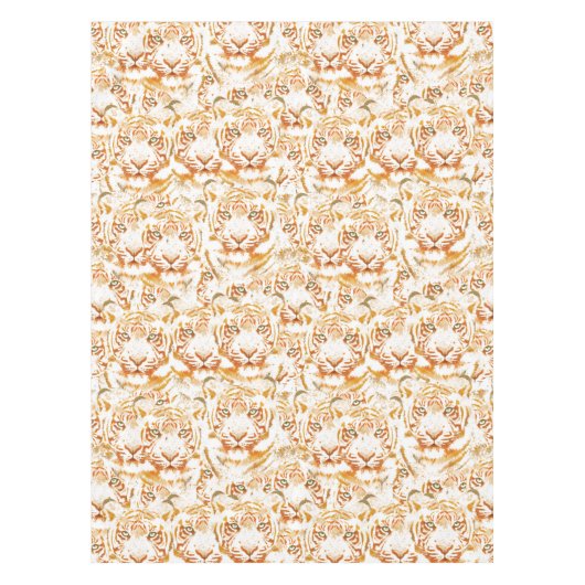 Tiger-Aquarell stellt Muster gegenüber Tischdecke (Vorderseite)