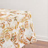 Tiger-Aquarell stellt Muster gegenüber Tischdecke (Beispiel)