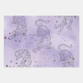 Tiger Aquarellmuster Wrapping Paper Sheets Geschenkpapier Set (Vorderseite)