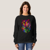 Tiger Art Animal Lovers Colourful Premium Sweatshirt (Vorne ganz)