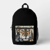Tiger Art Color Pencil Zeichnend Bedruckter Rucksack (Vorderseite)