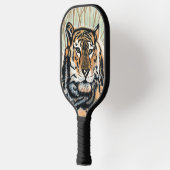 Tiger Art Color Pencil Zeichnend Pickleball Schläger (Links)