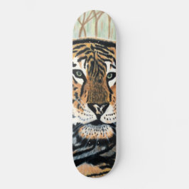 Tiger Art Color Pencil Zeichnend Skateboard