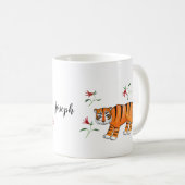 Tiger Art Comic mit Tiger Big Cat individuelle Nam Kaffeetasse (VorderseiteRechts)