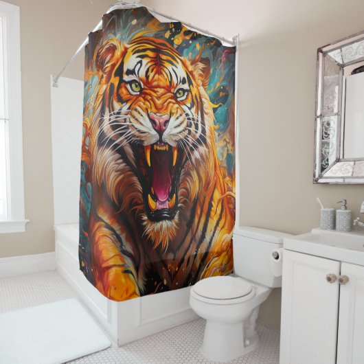 Tiger Art Duschvorhang (Beispiel)
