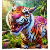 Tiger Art Duschvorhang (Vorderseite)