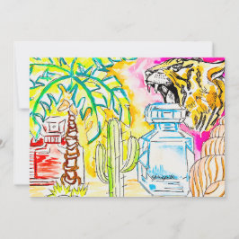 Tiger Art Feiertagskarte