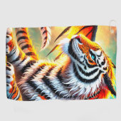 Tiger Art Golfhandtuch (Horizontal)