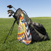 Tiger Art Golfhandtuch (Gras)