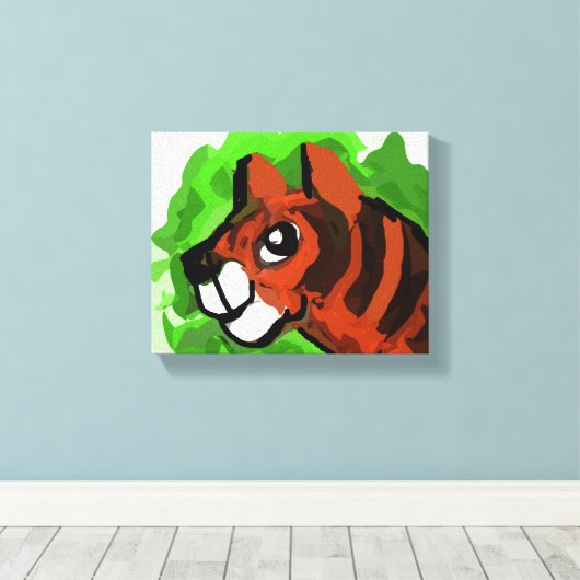 Tiger Art Leinwanddruck (Insitu (Holzboden))