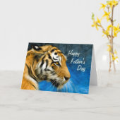 Tiger Art Malerei Vatertag Karte (Gelbe Blume)
